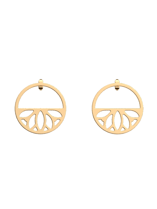 Boucles d'oreilles Lotus Dorées Les Georgettes | UB Bijoux