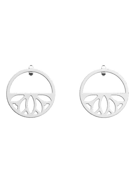 Boucles d'oreilles Lotus couleur Argent Les Georgettes | UB Bijoux