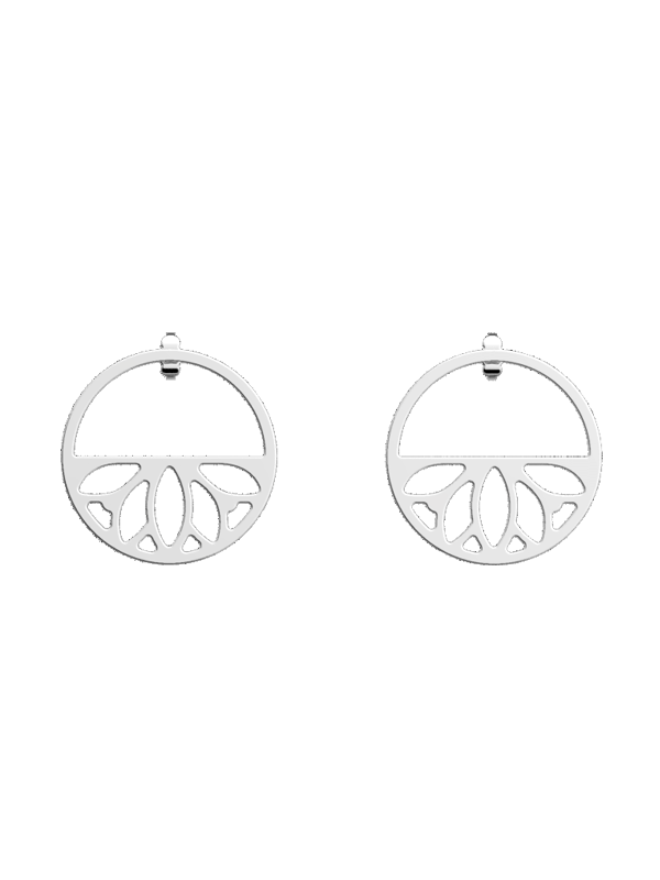 Boucles d'oreilles Lotus couleur Argent Les Georgettes | UB Bijoux