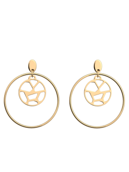 Boucles d'oreilles Girafe pendantes Dorées Les Georgettes | UB Bijoux