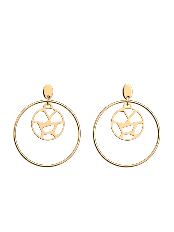 Boucles d'oreilles Girafe pendantes Dorées Les Georgettes | UB Bijoux