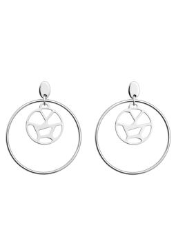 Boucles d'oreilles Girafe pendantes couleur Argent Les Georgettes | UB Bijoux