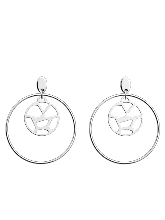 Boucles d'oreilles Girafe pendantes couleur Argent Les Georgettes | UB Bijoux