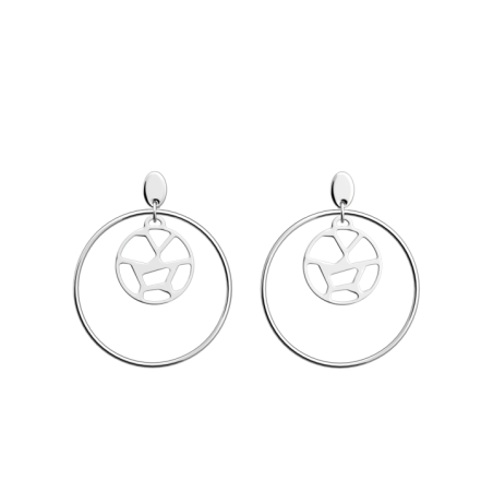 Boucles d'oreilles Girafe pendantes couleur Argent Les Georgettes | UB Bijoux