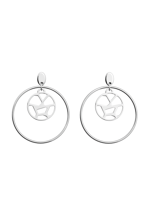 Boucles d'oreilles Girafe pendantes couleur Argent Les Georgettes | UB Bijoux