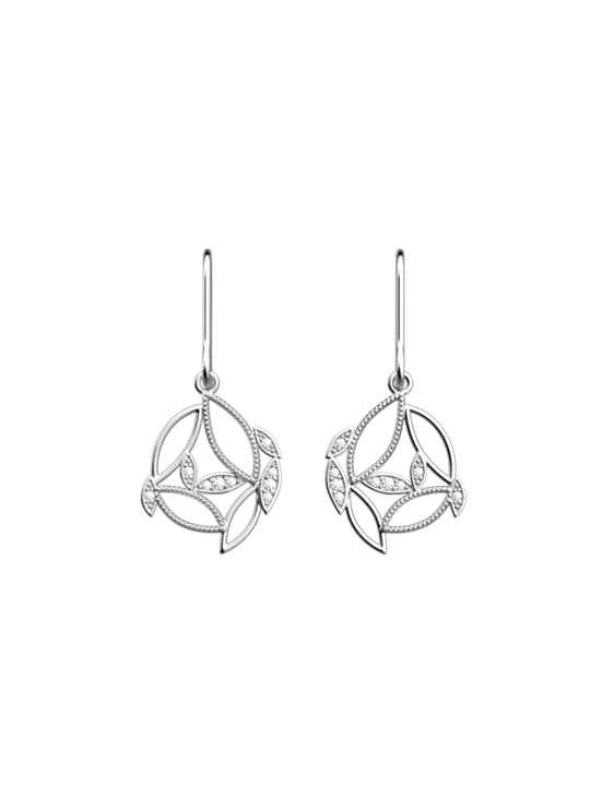 Boucles d'oreilles Arbre de Vie couleur Argent Les Georgettes | UB Bijoux