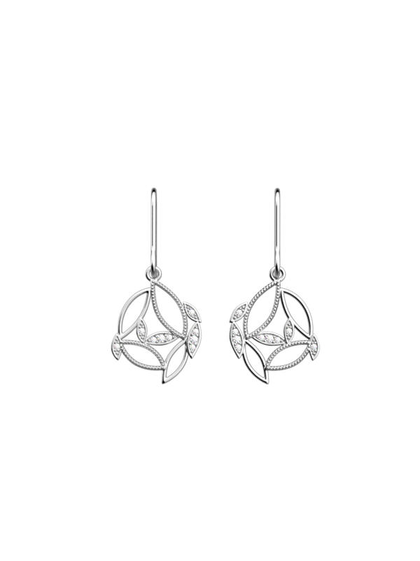 Boucles d'oreilles Arbre de Vie couleur Argent Les Georgettes | UB Bijoux