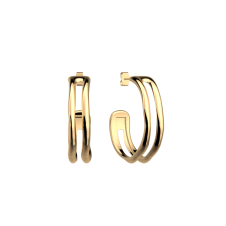 Boucles d'oreilles Pure Organique Dorées Les Georgettes | UB Bijoux