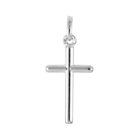 Pendentif Croix en Argent Bombé avant et arrière | UB Bijoux