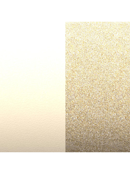 Cuir Les Georgettes Crème / Paillettes Dorées | UB Bijoux