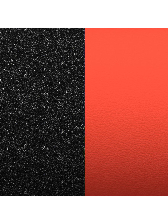 Cuir Les Georgettes Paillettes Noir / Rouge | UB Bijoux