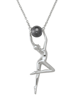 Collier Jourdan Argent et Hématite Grâce | UB Bijoux