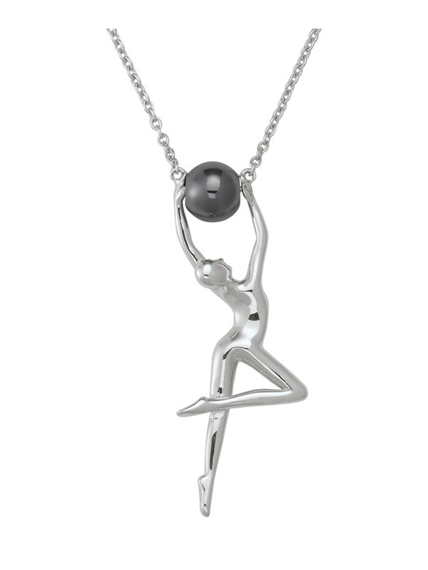 Collier Jourdan Argent et Hématite Grâce | UB Bijoux