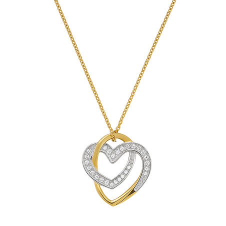 Collier Argent Doré et Oxydes de Zirconium Jourdan Roxane | UB Bijoux