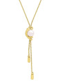 Collier Argent Doré et Perle Champagne Jourdan Dune | UB Bijoux