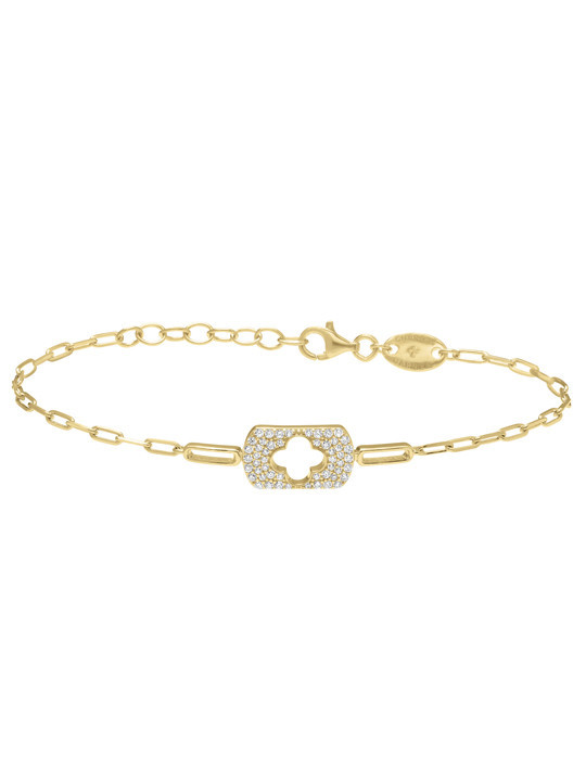 Bracelet Argent Doré et Oxydes de Zirconium Charles Garnier | UB Bijoux