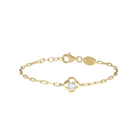 Bracelet Argent Doré et Oxyde de Zirconium Charles Garnier | UB Bijoux