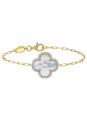 Bracelet Argent Doré Nacre et Oxyde de Zirconium Charles Garnier | UB Bijoux