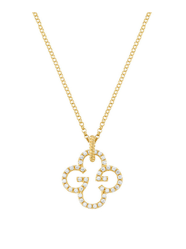 Collier Argent Doré et Oxydes de Zirconium Charles Garnier | UB Bijoux