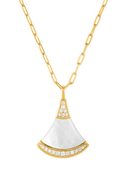 Collier Argent Doré Nacre et Oxydes de Zirconium Charles Garnier | UB Bijoux
