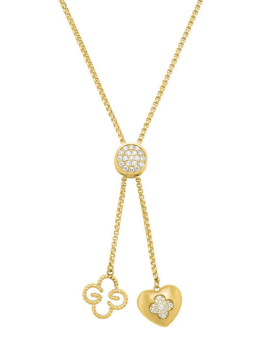 Collier Argent Doré et Oxydes de Zirconium Charles Garnier | UB Bijoux