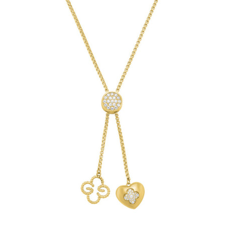 Collier Argent Doré et Oxydes de Zirconium Charles Garnier | UB Bijoux