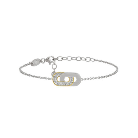 Bracelet Argent Bicolore et Oxydes de Zirconium Charles Garnier | UB Bijoux