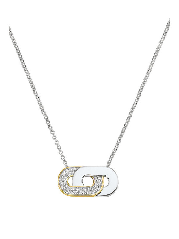 Collier Argent Bicolore et Oxydes de Zirconium Charles Garnier | UB Bijoux