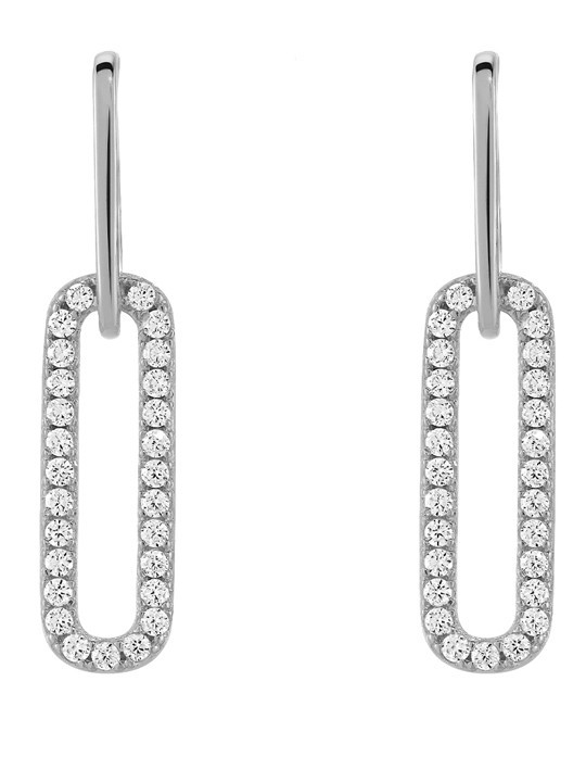 Boucles d'Oreilles Argent et Oxydes de Zirconium Charles Garnier | UB Bijoux