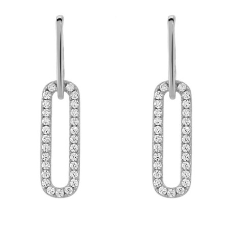 Boucles d'Oreilles Argent et Oxydes de Zirconium Charles Garnier | UB Bijoux