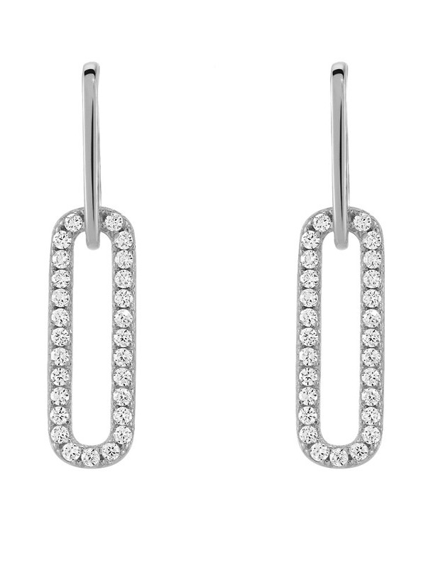 Boucles d'Oreilles Argent et Oxydes de Zirconium Charles Garnier | UB Bijoux