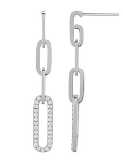 Boucles d'Oreilles Argent et Oxydes de Zirconium Charles Garnier | UB Bijoux