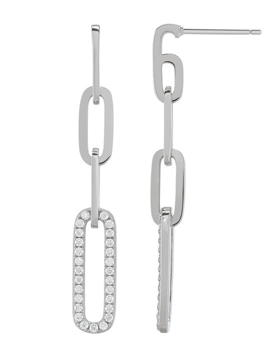 Boucles d'Oreilles Argent et Oxydes de Zirconium Charles Garnier | UB Bijoux
