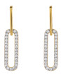 Boucles d'Oreilles Argent Bicolore et Oxydes de Zirconium Charles Garnier | UB Bijoux