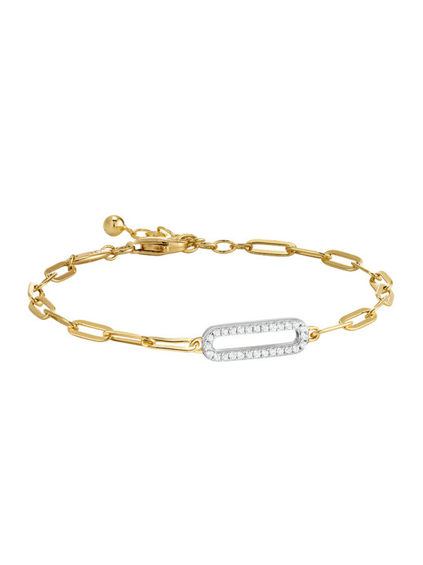 Bracelet Argent Bicolore et Oxydes de Zirconium Charles Garnier | UB Bijoux