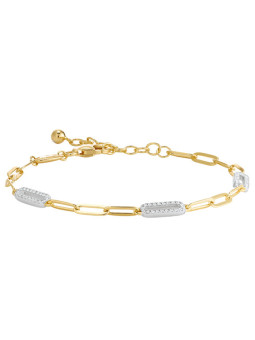 Bracelet Argent Bicolore et Oxydes de Zirconium Charles Garnier | UB Bijoux