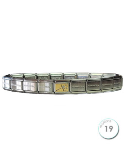 Bracelet Nomination base Acier et Baguette Magique Or