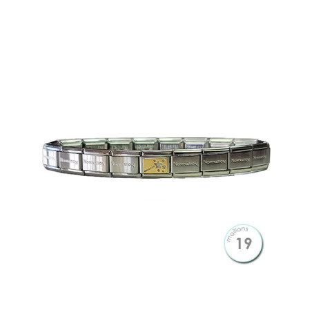 Bracelet Nomination base Acier et Baguette Magique Or
