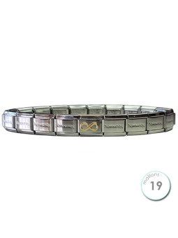 Bracelet Nomination base Acier et Infini Or