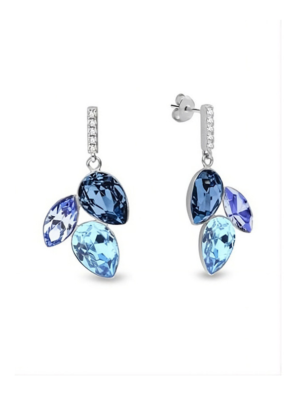 Boucles D'oreilles Argent et Cristaux Bleus Spark | UB Bijoux