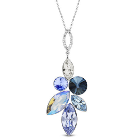 Collier Argent Cristaux Bleus Spark | UB Bijoux
