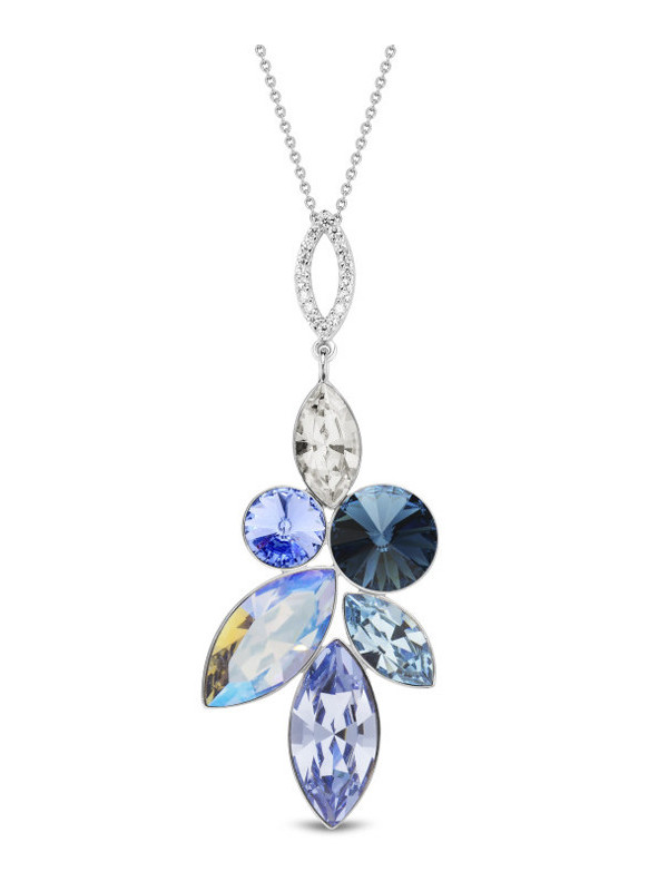 Collier Argent Cristaux Bleus Spark | UB Bijoux
