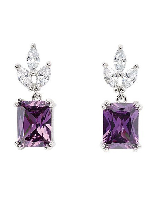 Boucles d'Oreilles Argent et Oxydes de Zirconium Go Mademoiselle | UB Bijoux