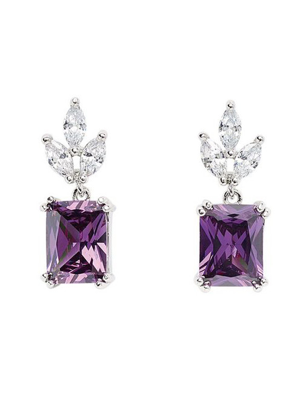 Boucles d'Oreilles Argent et Oxydes de Zirconium Go Mademoiselle | UB Bijoux