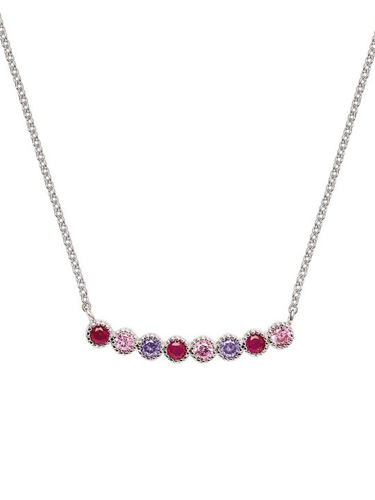 Collier Argent et Oxydes de Zirconium Go Mademoiselle | UB Bijoux