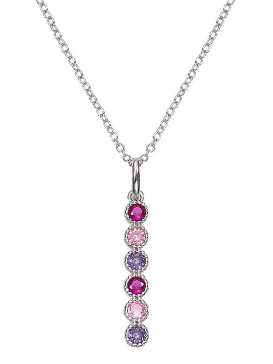 Collier Argent et Oxydes de Zirconium Go Mademoiselle | UB Bijoux