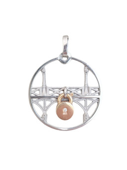 Pendentif Or Blanc et Cadena Or Rose Tournaire Lock & Love | UB Bijoux