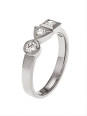 Bague Trilogie Sens Or Blanc 0.3 carats Tournaire | UB Bijoux