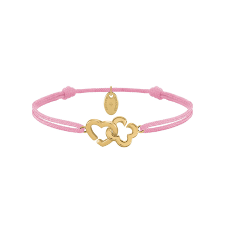 Bracelet Argent Doré Cordon Rose Charles Garnier Passion | UB Bijoux
