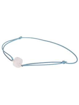 Bracelet Quartz Rose Coussin Or Blanc et Cordon Bleu Bellon | UB Bijoux